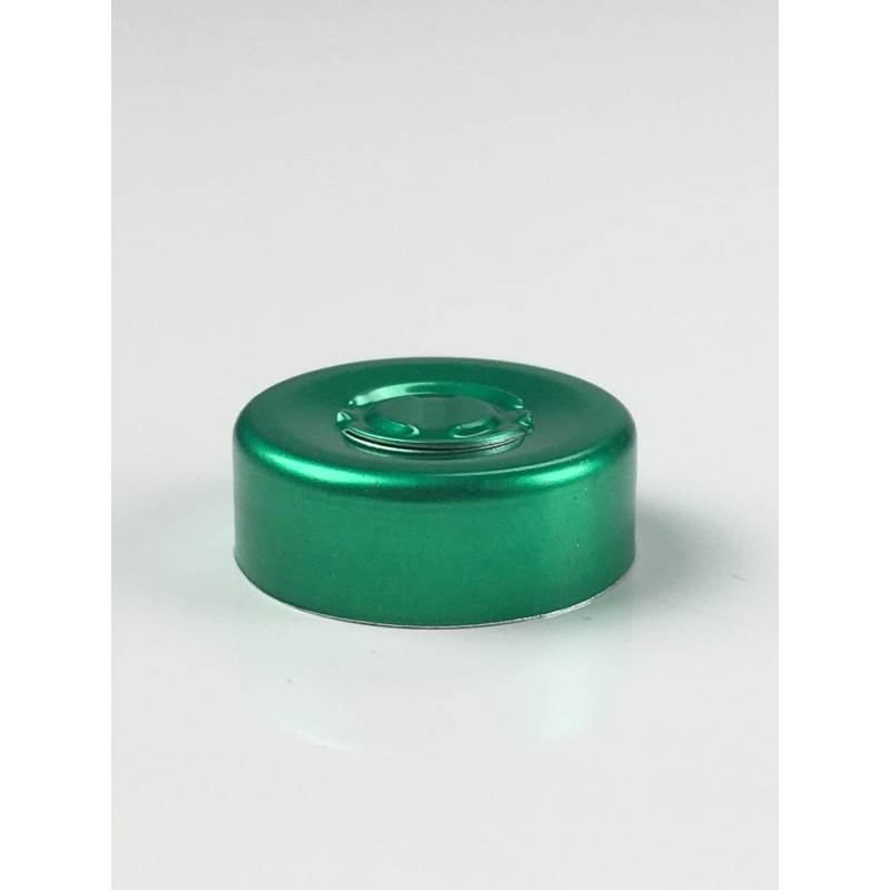 CAPSULE 20MM OPERCULEE 4 POINTS ALUMINIUM VERNIS VERT