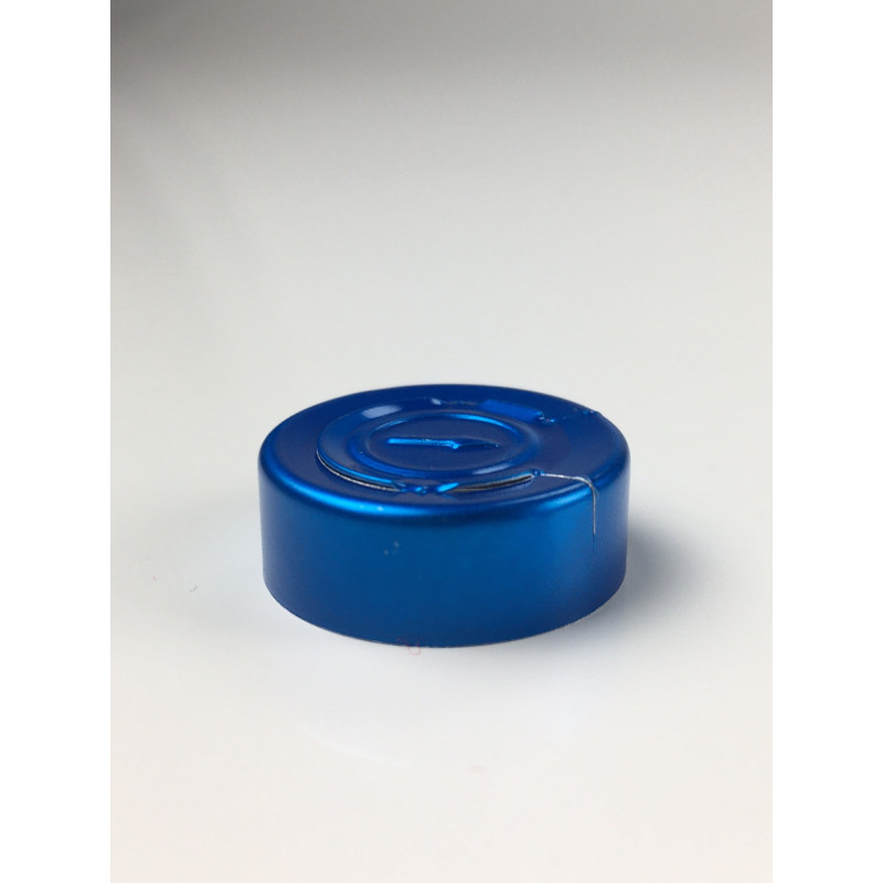 CAPSULE 20MM DECHIRABLE A FLECHE ALUMINIUM VERNIS BLEU