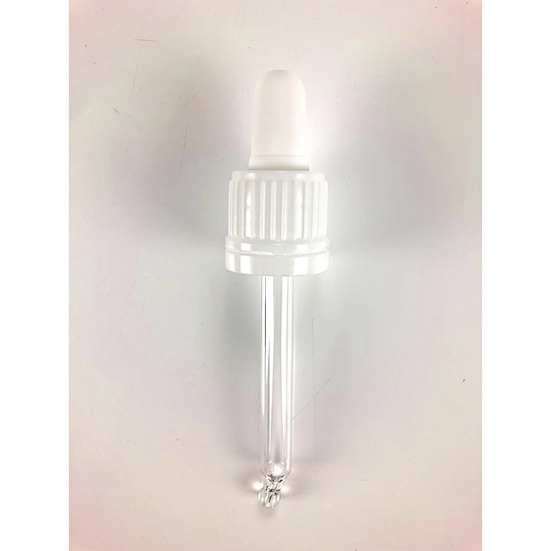 Compte-gouttes 3 pièces blanc DIN18 L77 Compte-gouttes 3 pièces blanc DIN18 L77