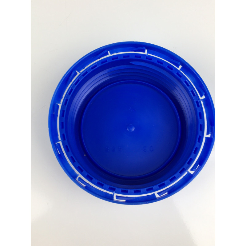 Bouchon couleur bleu en PEHD col 38 - Vis inviolable - En stock !
