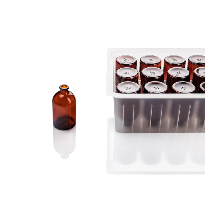 FLACON 100ML STERINITY VERRE MOULÉ TYPE 1 STÉRILE AMBRÉ BAGUE A SERTIR WI20 PRÊT A L’EMPLOI FLACON 100ML STERINITY VERRE MOULÉ TYPE 1 STÉRILE AMBRÉ BAGUE A SERTIR WI20 PRÊT A L’EMPLOI