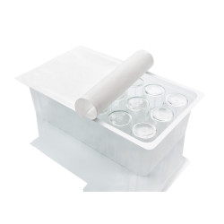 FLACON 100ML STERINITY VERRE MOULÉ TYPE 1 STÉRILE TRANSPARENT (BLANC) BAGUE A SERTIR WI20 PRÊT A L’EMPLOI