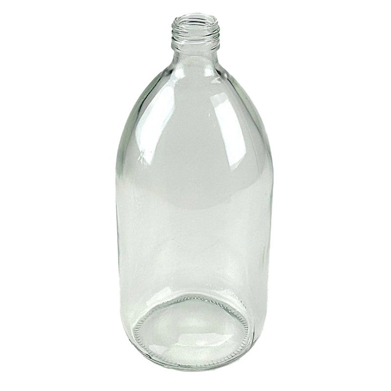 FLACON SIROP 1000ML VERRE BLANC BAGUE PP28 FLACON SIROP 1000ML VERRE BLANC BAGUE PP28