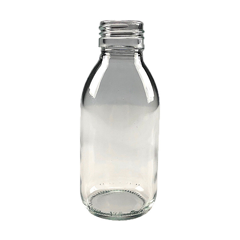 FLACON SIROP 125ML VERRE BLANC BAGUE PP28