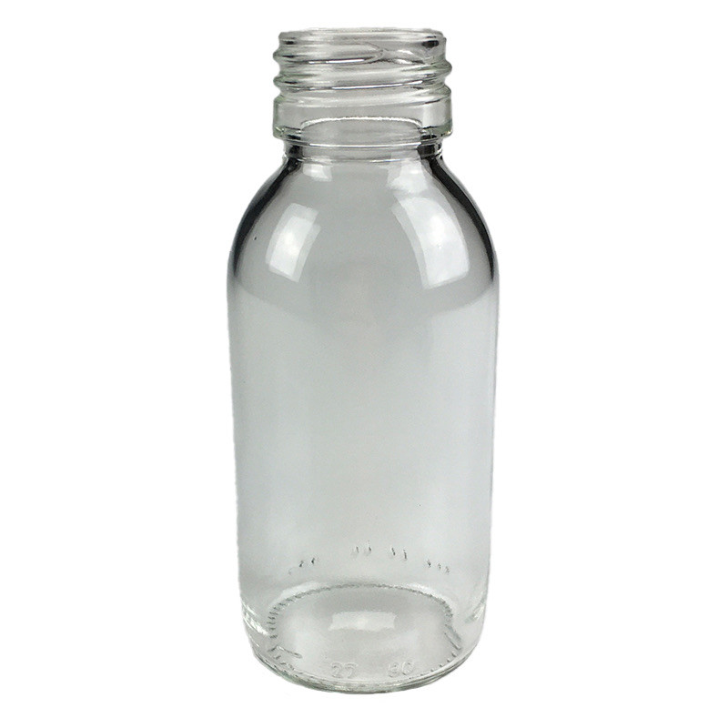 FLACON SIROP 90ML VERRE BLANC BAGUE PP28 FLACON SIROP 90ML VERRE BLANC BAGUE PP28
