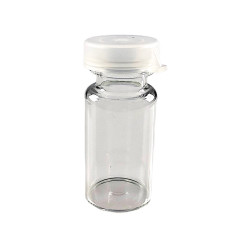 Flacon "monodose" 10ml + bouchon à pression PE naturel