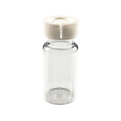 Flacon "monodose" 10ml + capsule inviolable PE blanc