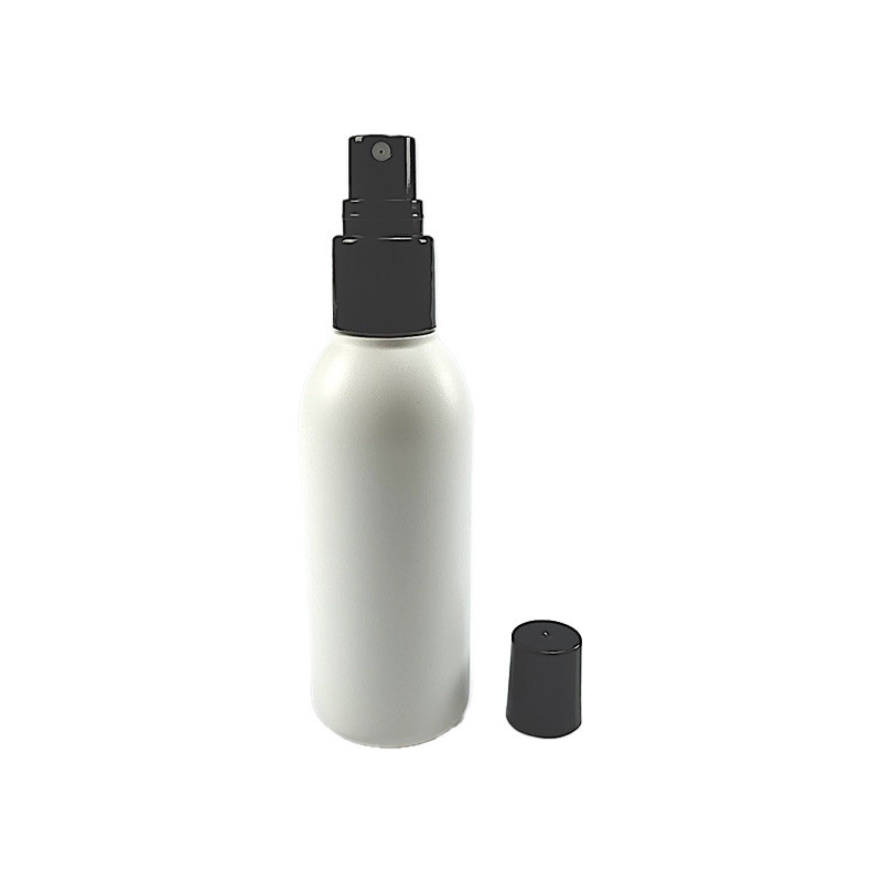 FLACON TALL BOSTON 100ML PEHD BLANC + POMPE SPRAY NOIRE FLACON TALL BOSTON 100ML PEHD BLANC + POMPE SPRAY NOIRE