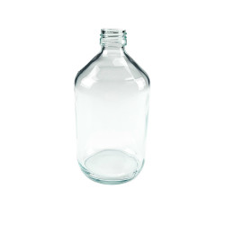 FLACON ROND VERAL 500ML  VERRE BLANC BAGUE PP28