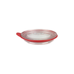 VERRINE 190G/250ML VERRE TRANSPARENT + COUVERCLE VERRE + JOINT + CLIP