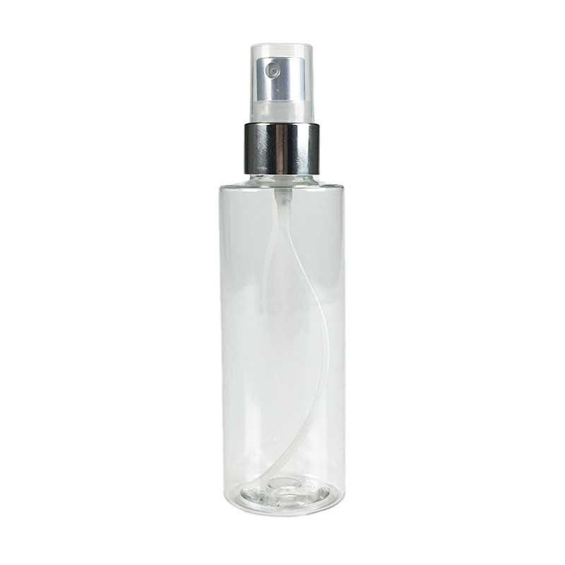 FLACON COLONNA 100ML PET CRISTAL BAGUE 20/410 + POMPE SPRAY ARGENT FLACON COLONNA 100ML PET CRISTAL BAGUE 20/410 + POMPE SPRAY ARGENT