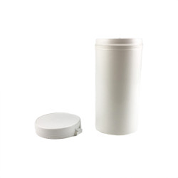 POT ROND SNAP SECURE  650ML PP BLANC + CAPE PEBD