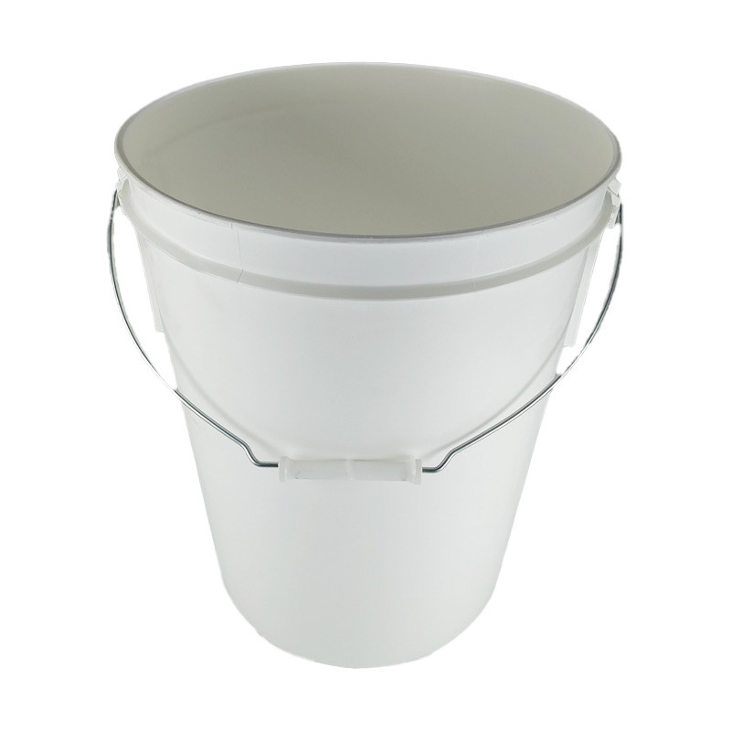 SEAU CONIQUE 25L PP BLANC + ANSE ACIER