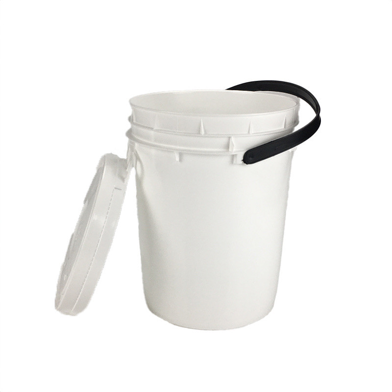 SEAU CONIQUE 5L PE BLANC + ANSE NOIRE + COUVERCLE PE BLANC SEAU CONIQUE 5L PE BLANC + ANSE NOIRE + COUVERCLE PE BLANC