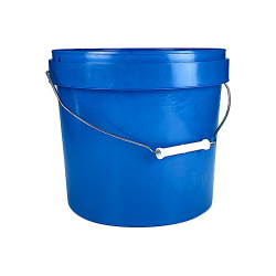 SEAU CONIQUE 12L6 PP BLEU + ANSE ACIER