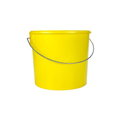 SEAU CONIQUE 5L PP JAUNE + ANSE ACIER