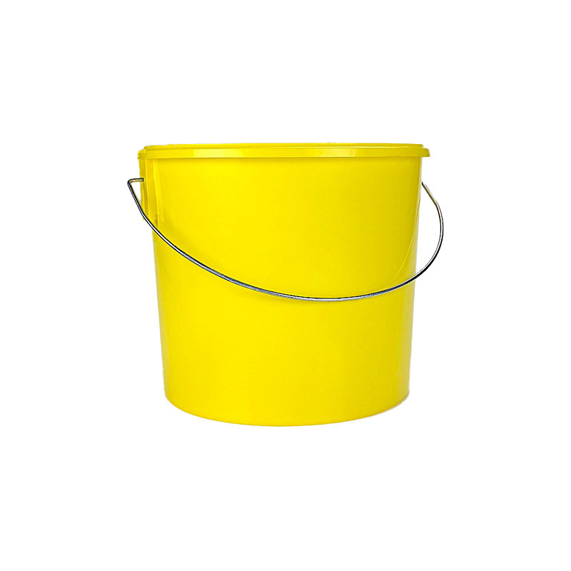 SEAU CONIQUE 5L PP JAUNE + ANSE ACIER
