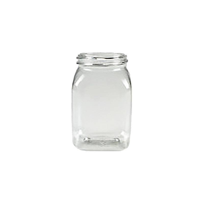 RECIPIENT CARRE 100ML PET/G CRISTAL A COL LARGE