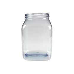 RECIPIENT CARRE PVC CRISTAL 1000ML A COL LARGE