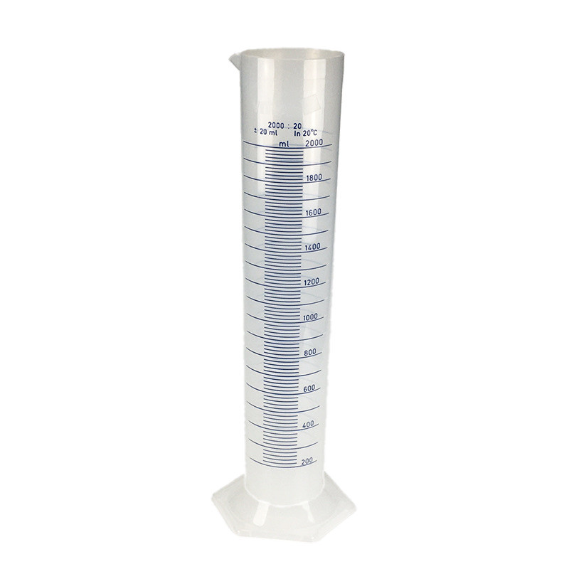 EPROUVETTE 2000ML PP NATUREL FORME HAUTE GRADUE BLEU