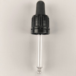 Compte-gouttes 3 pièces noir DIN18 L65
