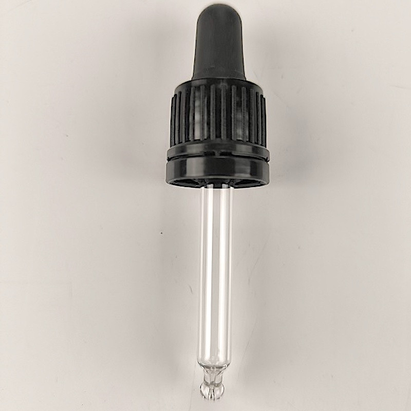 Compte-gouttes 3 pièces noir DIN18 L65 Compte-gouttes 3 pièces noir DIN18 L65
