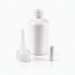 PACK CRUCHON 30ML PEHD BLANC BAGUE 13MM + EMBOUT + CAPUCHON