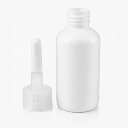 PACK CRUCHON 30ML PEHD BLANC BAGUE 13MM + EMBOUT + CAPUCHON